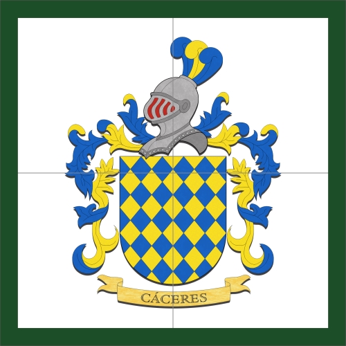 escudo heráldico impreso en baldosas cerámicas