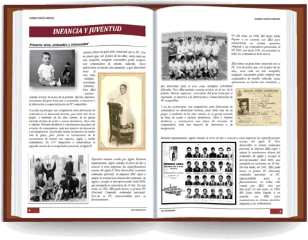 Biographical book example inside pages